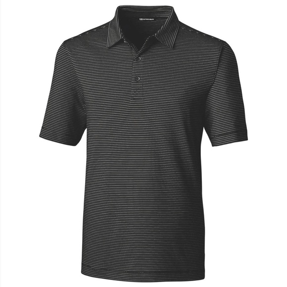 Cutter & Buck Men’s Golf Polo Black Thin Stripes Size L NWT - Picture 12 of 12